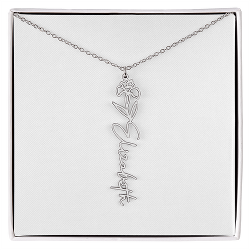 Custom Name Flower Necklace